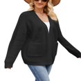 thumbnail image 2 of Women Knit Cardigan Long Sleeve Open Front Sweater with Pockets, 2 of 4