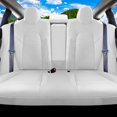 thumbnail image 4 of FH Group Tesla Model 3 2017-2024 Faux Leather Custom Fit Car Seat Covers Solid White Rear Set, 4 of 4