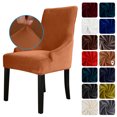 thumbnail image 1 of Amdohai Chair Cover Velvet Chair Slipcovers Removable Washable Soft Dining Chair Protector Cover Camel, 1 of 8