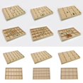 thumbnail image 4 of Jewelry Box Display Tray Earrings Holder Flax Fine Workmanship Organizer Necklace Mount Multipurpose Rings Rack 24 Plates, 4 of 6