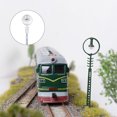 thumbnail image 1 of Lampe de Rue Miniature 1:87 Échelle Décorative LED Signal Lampe Micro-Paysage Accessoires Sable DIY Simulation Lamppost Train Argent (Lumière Chaude), 1 of 7