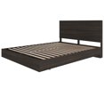 thumbnail image 4 of Nexera Opaci-T Platform Bed And Plank Effects Headboard, Ebony, 4 of 5