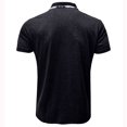 thumbnail image 4 of HKEJIAOI Chemise Blouse Homme Décontractée Mode Manches Courtes à Carreaux Col Rabattu à Boutons, 4 of 6