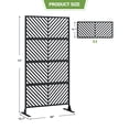 thumbnail image 4 of 72" H×40" W Metal Privacy Screen, Freestanding Outdoor Decorative Privacy Screen, Heavy Duty Rust-Resistant Privacy Fence Panels for Patio, 4 of 7