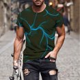 thumbnail image 1 of Qertyioot Hommes Imprimer Manches Courtes Col Rond T-shirt Mode Décontracté Manches Courtes Dégagement, 1 of 5