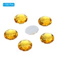 thumbnail image 3 of Unique Bargains 25mm Flat Back Round Acrylic Rhinestones, 100 Pack Plastic Circle Gems for Jewelry Making Costume, Yellow, 3 of 6