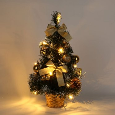 Christmas Tree Ornaments, Desktop Christmas Tree, 15.7" Tall Battery Powered Tabletop Christmas Tree Hanging Decorations