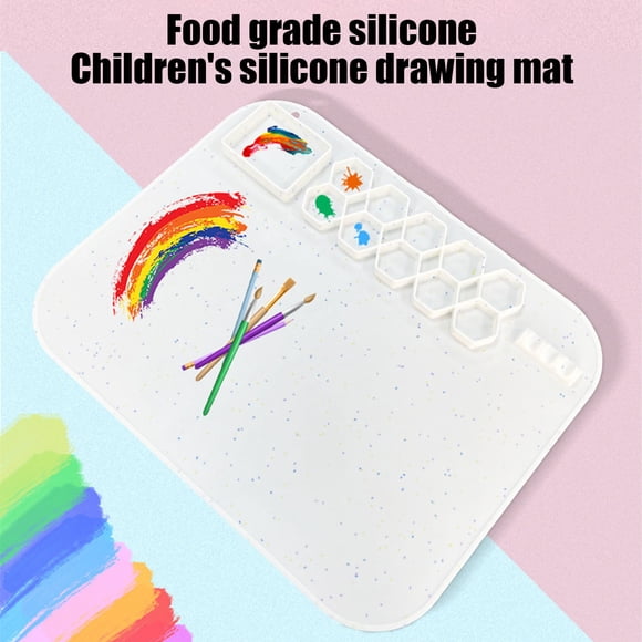 J-745 White Boy Girl White Children Art Drawing Board Silicone Pad Diy Graffiti Clays Painting Washable 50X40Cm Reusable Craft Mat Creative Play #0Q4Vd
