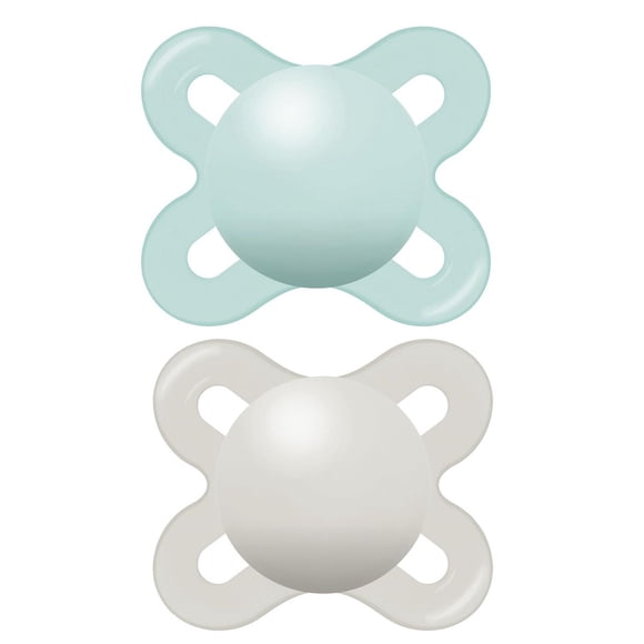 MAM Start Matte Newborn Pacifiers Unisex (2 pack, 1 Sterilizing Pacifier Case), Newborn Baby Pacifiers, Best Pacifier for Breastfed Babies, Self Sterilizing Baby Pacifier Case