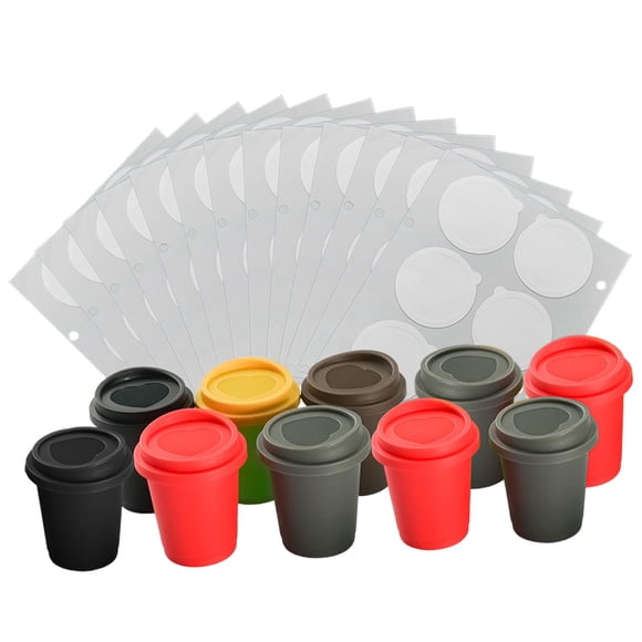 Siruishop 10 Pieces Coffee Capsule Cup Portable Refillable for Coffee Maker Accs