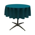 thumbnail image 1 of LA Linen TCpop51R-TealDrkP82 Nappe en Polyester Popeline, Bleu Sarcelle Foncé - 51 Po. Ronde, 1 of 4