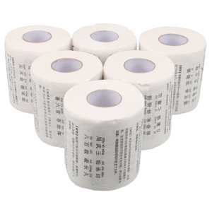 BRIGHTFUFU 6 Rolls Bathroom Tissue Toilet Paper Rectangular Shape For Family Use At Home