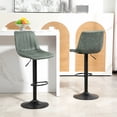 thumbnail image 2 of HOMCOM Adjustable Bar Stools Set of 2, Leathaire Swivel Barstools w/ Back, 2 of 10