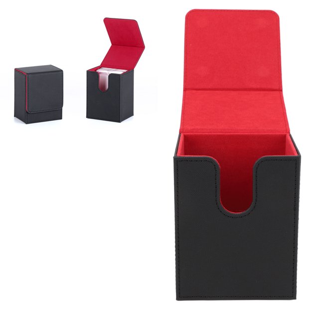 Card Deck Box, PU Leather Multifunctional Card Storage Box with Closure for 100 Cards or More