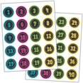 thumbnail image 1 of Teacher Created Resources TCR3841-6 Autocollants Chiffres au Tableau Noir Lumineux - Lot de 6, 1 of 1