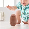 thumbnail image 2 of Infant Stacking Ring Toy Set Brown With 6 Interchangeable Rings For Baby Early Learning Motor Skills Development Educational Activity 4.3X2.8X1.2 Inches Brown, 2 of 7