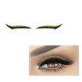 thumbnail image 2 of Eyeliner Sticker Reusable Double Eyelid Glitter Eye Makeup Sticker Line Strip Eye Makeup for Party Cosplay Nightclub, Yellow Purple, 2 of 7