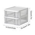 thumbnail image 2 of Plastic Desktop Storage Drawer Organizer with Transparent Multi-Layer Design for Stationery and Cosmetics 2 to 5 Drawer Options, 2 of 3