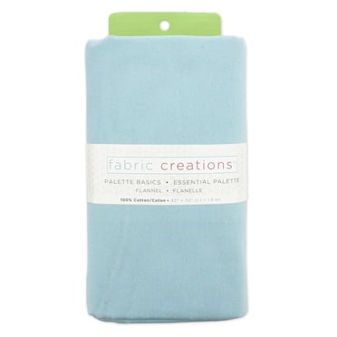 FABRIC CREATIONS 100% Cotton Flannel Pre-Cut Fabric, Blue