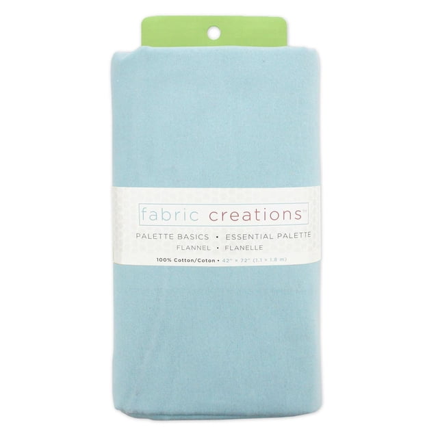 FABRIC CREATIONS 100% Cotton Flannel Pre-cut Fabric, Blue