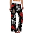 thumbnail image 4 of Pantalon Décontracté pour Femmes à Taille Élastique avec Cordon, Pantalon de Pyjama, Pantalon d'Intérieur Imprimé, 4 of 5