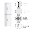 thumbnail image 2 of Monroe Armoire haute à deux portes - Blanc, 2 of 9