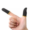 thumbnail image 4 of 2pcs Gaming Screen Gloves Nylon Knitted Screen Gloves Sweatproof Game Game Gloves Sweatproof Elastic Game Controller Sleeves, Yellow, 4 of 8