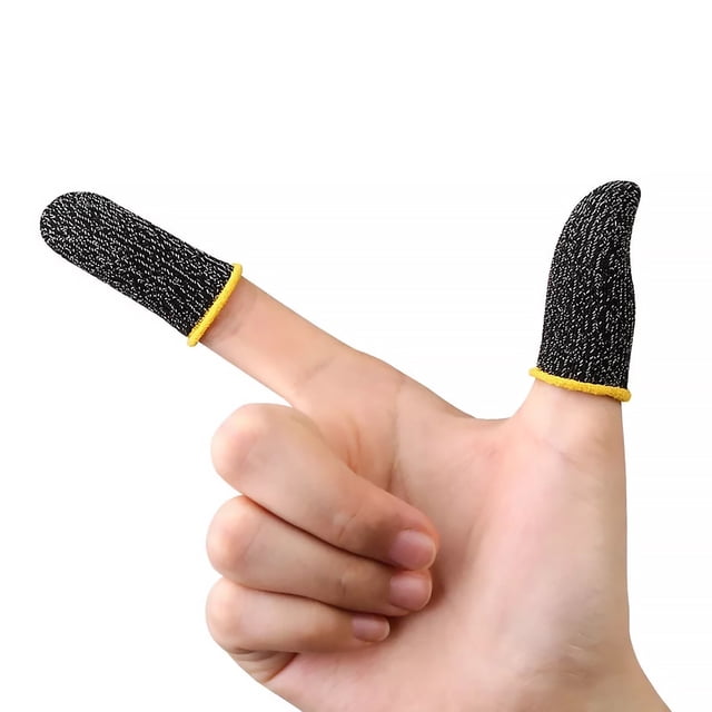 2pcs Gaming Screen Gloves Nylon Knitted Nylon Gaming Screen Game Gloves Sweatproof Elastic Game Controller Sleeves, Red