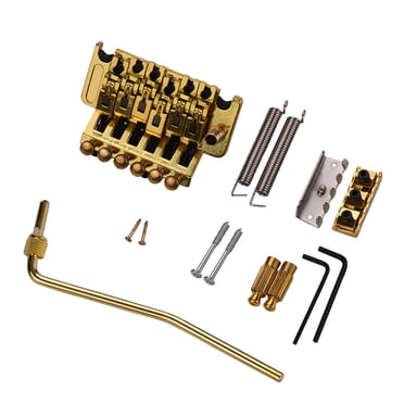 Système de Verrouillage de Guitare Électrique Ensemble Double Tremolo Pont de Guitare Argent