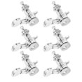 thumbnail image 2 of Guitar Tuning Keys, 6 Pcs Guitar Machine Head Durable Silver 0.7in Handle Width With Screws For Most Guitars For Replacing Old And Damaged Parst 6 Right Peg Set,6 Left Peg Set,3, 2 of 8