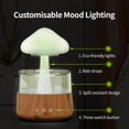 thumbnail image 3 of Dripping Water Humidifier Ambient Night Light 450ml for Bedroom Rain diffuser cloud Study Room Wood, 3 of 8