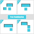 thumbnail image 4 of Patiojoy 4-Piece Outdoor Rattan Sofa Set Sectional Conversation Couch Ottoman Turquoise, 4 of 6