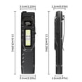 thumbnail image 2 of Flashlight for Outdoor Use – 15 Rechargeable Flat LED with Digital Screen Power Stainless Steel Pocket Light 8 Modes -Thin Ideal for Home and Camping, 2 of 8
