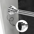 thumbnail image 2 of Tringle à Rideaux Extensible en Acier Inoxydable Robuste, Tringle à Tension, Perche Télescopique Réglable, Installation Sans Perçage, Séparateur de Garde-Robe pour Douches, 2 of 9
