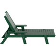 thumbnail image 3 of Bayport Ensemble de 3 Pcs de Chaises Longues/table Inclinables en Plastique HDPE pour Extérieur Vert Foncé, 3 of 6