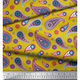thumbnail image 3 of Soimoi Velvet Fabric Artistic Paisley Printed Fabric 1 Yard 58 Inch Wide, 3 of 3