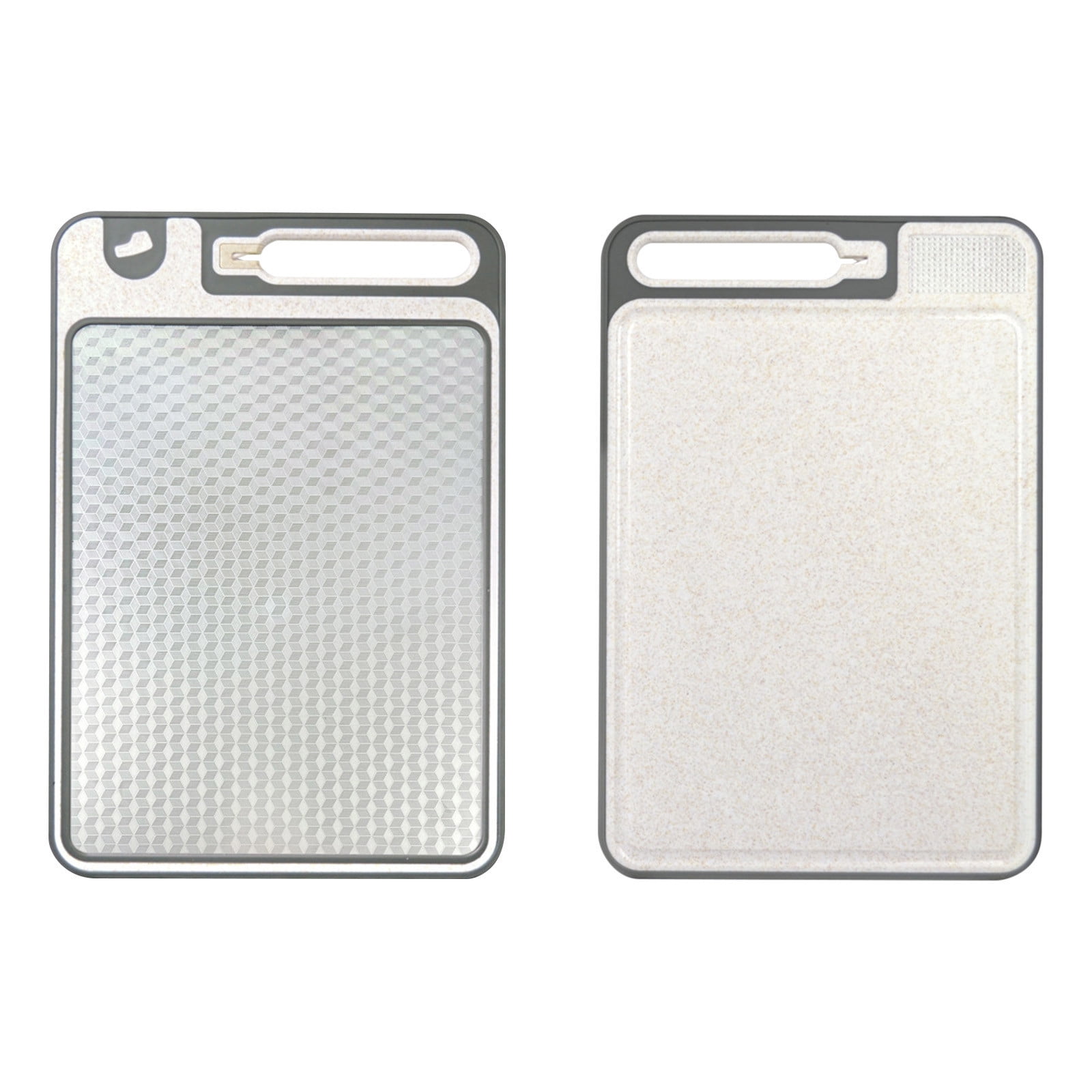 Chmadoxn Planches à Découper Planche à Découper en Acier Inoxydable pour Cuisine Maille Double Face avec Paille de Qualité Alimentaire Grande Planche à Hacher Planche à Découper