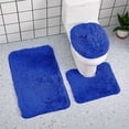 thumbnail image 4 of PRETXORVE Solid Color Bath Mats 3 Set Bathroom Rugs for 3 Pcs Mats Soft Comfortable Water Absorption Non- Thick Washable Easier to Dry Dark, 4 of 8