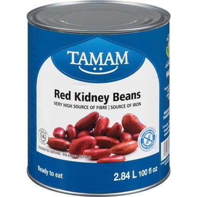 Tamam Red Kidney Beans, Premium Canned Legumes, 2.84 L (#10 Can) Professional Bulk Foodservice Size