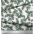 thumbnail image 3 of Soimoi Moss Georgette Fabric Leaves & Floral Block Decor Fabric Printed Yard 42 Inch Wide, 3 of 3