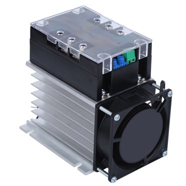 Module de Démarrage de Moteur, Contrôleur de Moteur, Ventilateur Pratique Monophasé pour Pompe à Eau Module de Véhicule Motorisé Monophasé Ordinaire + Radiateur