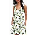 thumbnail image 1 of Robes T-Shirt Décontractées d'Été pour Femmes, Sortie de Plage, Robe Débardeur Plissée Unie, 1 of 3