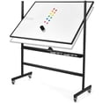 thumbnail image 1 of Costway 48"x36" Mobile Magnetic Double-Sided Reversible Whiteboard Height Adjust, 1 of 8