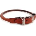 thumbnail image 2 of Auburn Leathercrafters Rolled Dog Collar - Tan - 10, 2 of 4
