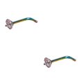 thumbnail image 1 of VONKY Nose Stud Piercing Pin Stylish Body Jewelry Gifts Noses Rings Dressing Adorn Fashion Decor Accessory Facial Decoration Colorful 2Set, 1 of 6