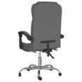 thumbnail image 3 of vidaXL Adult Reclining Office Chair Dark Grey Fabric, 3 of 5