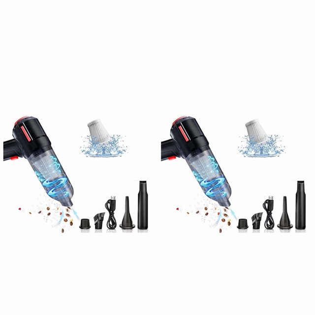 2X Compressed Air Duster Rechargeable Mini Vacuum Cleaner , 6000 PA, for Computer, Keyboard ,Laptop,Car Cleaner