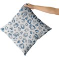 thumbnail image 3 of Blue Leopard Print Pillow Covers 16X16 Inch Light Blue Gray Watercolor Cheetah Decorative Pillow Cases Animal Square Throw Pillow Case Set of 2 Home Decor For Sofa Living Room Bedroom Bed Cushion, 3 of 5
