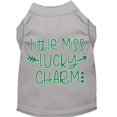 thumbnail image 1 of Little Miss Lucky Charm Screen Print Dog Shirt Grey Lg (14), 1 of 1