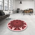 thumbnail image 4 of Ahgly Company Tapis d'Intérieur Lavable en Machine Carré Transitionnel Rose Pastel, 3 Pieds Carré, 4 of 7